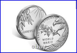 End of World War II 75th Anniversary American Eagle Silver Proof Medal Coin