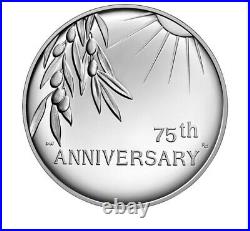 End of World War II 75th Anniversary American Eagle Silver Proof Medal Coin