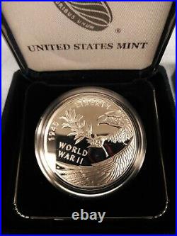 End of World War II 75th Anniversary Silver Medal Coin 20XH NEW IN BOX