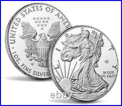 End of World War II WW2 75th Ann. 2020 American Eagle Silver Proof Coin 20XF V75