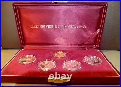 FIFA World Cup 2002 Korea Coin set. 5 oz gold & 4 oz silver