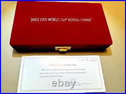 FIFA World Cup 2002 Korea Coin set. 5 oz gold & 4 oz silver