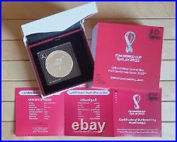 FIFA World Cup Qatar 2022 1 Oz Silver Bullion Coin Trophy with Box & COA