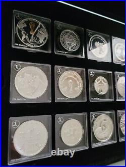 Fifa 2014 World Cup Brazil Silver Coin Collection A Set Of 12 Silver Coins Rare