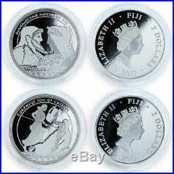 Fiji, set of 12 coins, 2 dollars, World mythology, Muses, silver, 2011