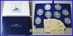 France 1998 10 Francs FIFA World Cup Football Soccer Silver Proof 8 Coin Set