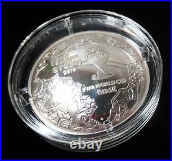 France 2014 FIFA World Cup 10 Euro Silver Coin Proof finish in Original Box CoA