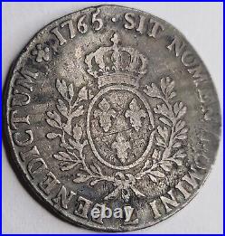 France Ecu 1764 L Bayonne Mint Louis XV KM# 512.12 World Silver Crown
