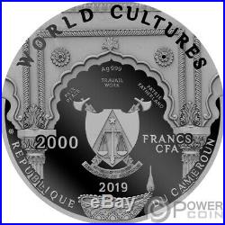 GANESHA World Cultures 2 Oz Silver Coin 2000 Francs Cameroon 2019