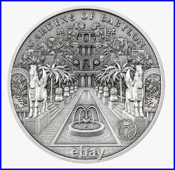 GARDENS OF BABYLON Seven Wonders of World Silver Coin 10$ Solomon Islands 2024