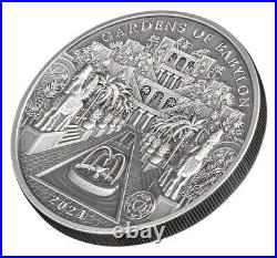 GARDENS OF BABYLON Seven Wonders of World Silver Coin 10$ Solomon Islands 2024