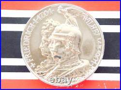 GERMAN 5 MARK 1901 A PRUSSIA Bicentennial WILHELM II. EMPIRE Silver Coin WW1 UNC