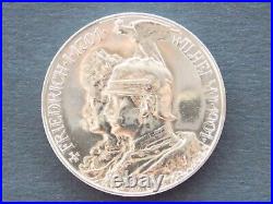 GERMAN 5 MARK 1901 A PRUSSIA Bicentennial WILHELM II. EMPIRE Silver Coin WW1 UNC