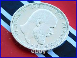 GERMAN 5 Mark 1900 F States WURTTEMBERG WILHELM II. 90% Silver Coin WW1 + RARE +