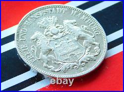 GERMAN 5 Mark 1900 J States HAMBURG Hansestadt Silver Coin EMPIRE WW1 + RARE +