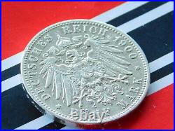 GERMAN 5 Mark 1900 J States HAMBURG Hansestadt Silver Coin EMPIRE WW1 + RARE +