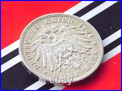 GERMAN 5 Mark 1904 G States BADEN FRIEDRICH Duke Silver Coin EMPIRE WW1 + RARE +