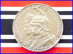 GERMAN Coin 5 MARK 1901 A PRUSSIA Bicentennial WILHELM II. EMPIRE 90% Silver WW1