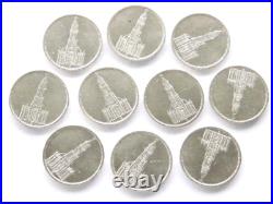 GERMAN Lot 10x Coin 5 REICHSMARK 1934 1935 Potsdam CHURCH Silver 3RD WW2 Mark