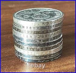 GERMAN lot of 10 coins Silver world war two 5 RM Big Swastika
