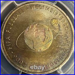 GERMANY. 2004, 10 Euro, Silver, G PCGS MS67 Top Pop? FIFA World Cup? Tone