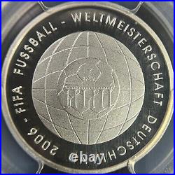 GERMANY. 2006, 10 Euro, Silver PCGS PR69 Top Pop? FIFA World Cup