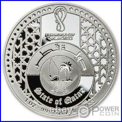 GLOBAL Fifa World Cup 1 Oz Silver Coin 5 Riyals Qatar 2022