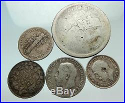 GROUP LOT of 5 Old SILVER Europe or Other WORLD Coins for your COLLECTION i75643