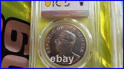 Gambia 20 Dalasis 1981 FAO World Food Day Silver PCGS MS67 grow more cotton