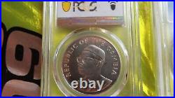 Gambia 20 Dalasis 1981 FAO World Food Day Silver PCGS MS67 grow more cotton