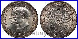 German States Prussia 1911-A 3 Mark KM# 531 University Breslau World Silver Coin