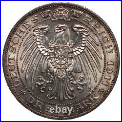 German States Prussia 1911-A 3 Mark KM# 531 University Breslau World Silver Coin