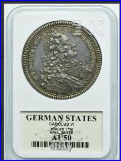German States Schwabisch Hall 1712 thaler old world silver coin AU #5334