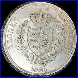 German States Württemberg 1837 thaler old silver world coin #2633