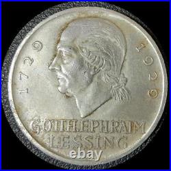 Germany 1929-E, 5 mark, old world silver coin HIGH GRADE #1667