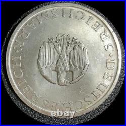 Germany 1929-E, 5 mark, old world silver coin HIGH GRADE #1667