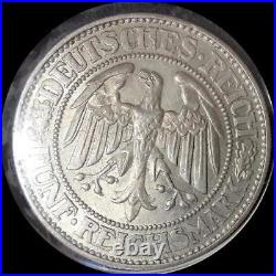 Germany 1931-F, 5 REICHmark old world silver coin HIGH GRADE #4326