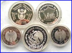 Germany 2006 World Cup Set of 5 Silver Coins, France, South Africa, Mexico