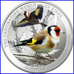 Goldfinch The Fascinating World Birds Proof Silver Coin 1$ Niue 2017