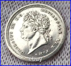 Great Britain 1830 2 Pence Antique Silver World Coin Exc