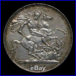 Great Britain 1897 Veil Head Crown Choice aUNC World Silver Coin