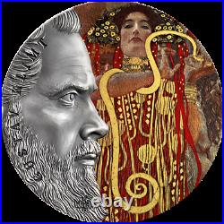 Gustav Klimt World's Greatest Artists 2 oz Silver Coin Republic of Ghana 2020