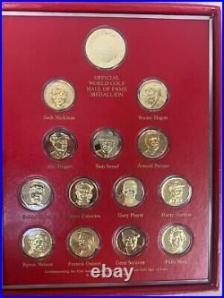 Hamilton World Golf Hall Of Fame Silver Coin Collection 14 Coins. 999 Silver