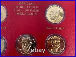 Hamilton World Golf Hall Of Fame Silver Coin Collection 14 Coins. 999 Silver