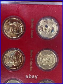 Hamilton World Golf Hall Of Fame Silver Coin Collection 14 Coins. 999 Silver