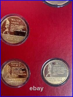 Hamilton World Golf Hall Of Fame Silver Coin Collection 14 Coins. 999 Silver