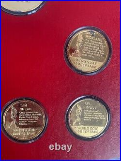 Hamilton World Golf Hall Of Fame Silver Coin Collection 14 Coins. 999 Silver