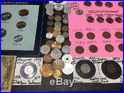 Huge Lot 200+USA & World Coins/Currency/StampIndianSilver MercuryBuffaloGW$1
