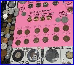 Huge Lot 200+USA & World Coins/Currency/StampIndianSilver MercuryBuffaloGW$1