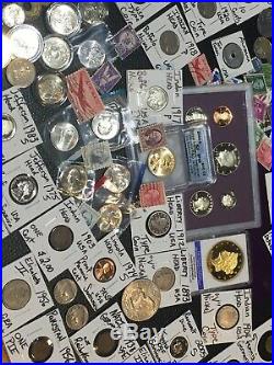 Huge Lot 400+Coin/Stamp/World-Silver Walking Half/1893/Mercury/VBuffalo/Indian+